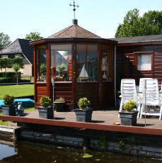 Camping Nijenhuis aan het water nabij Giethoorn, campingplaats met eigen aanlegplaats